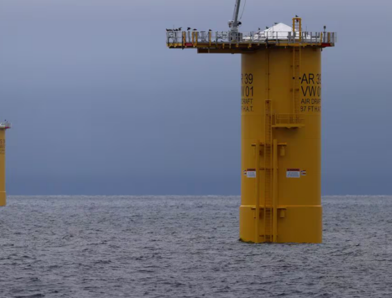 a mono pile in theocean