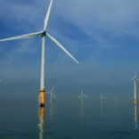 wind turbines in the ocean